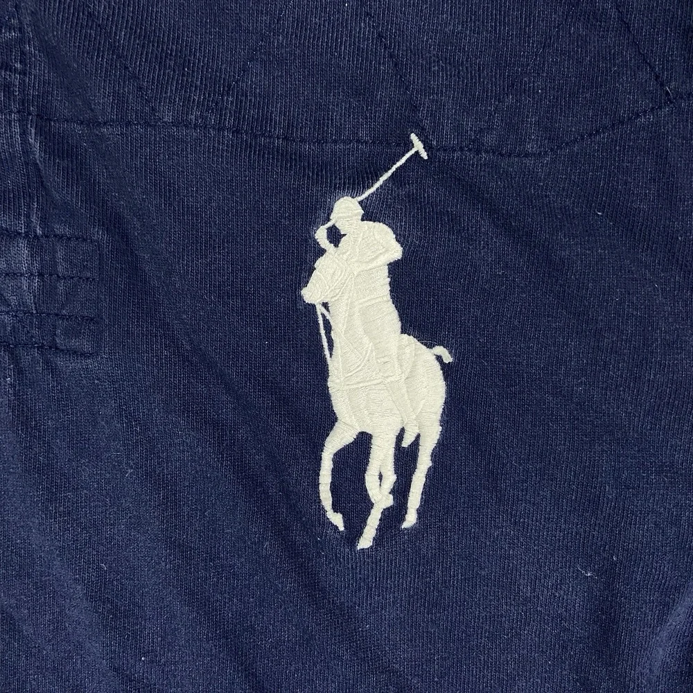 Vintage Polo Ralph Lauren Quilted Rugby Shirt Size XXL Navy Blue #3 Big Pony